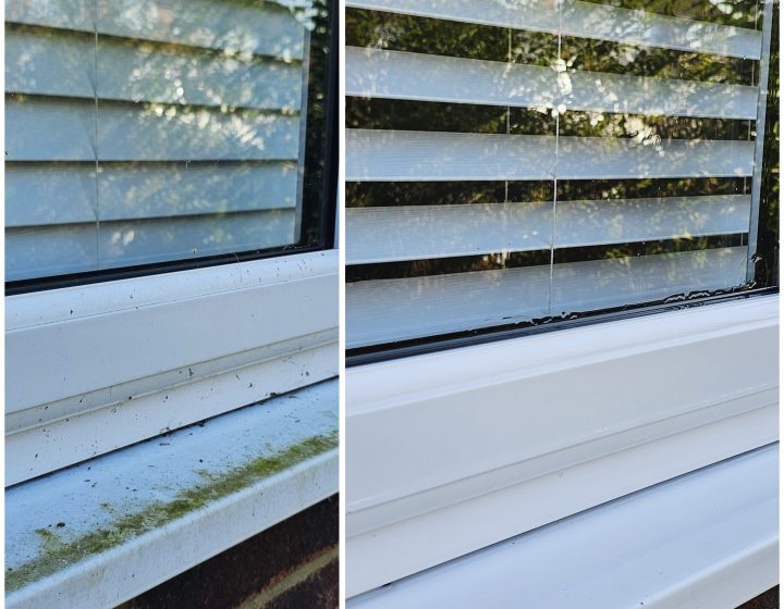 Before and after window cleaning results
